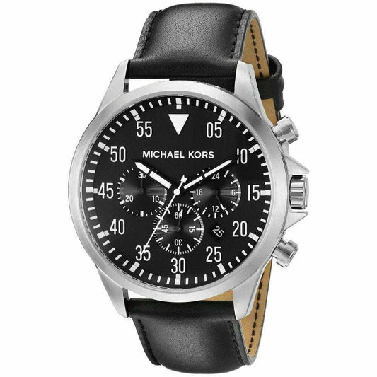 MICHAEL KORS MEN'S LEATHER WATCH MK8442