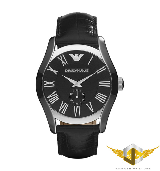 EMPORIO ARMANI MEN'S LUXURY COLLECTION BLACK LEATHER AR0643