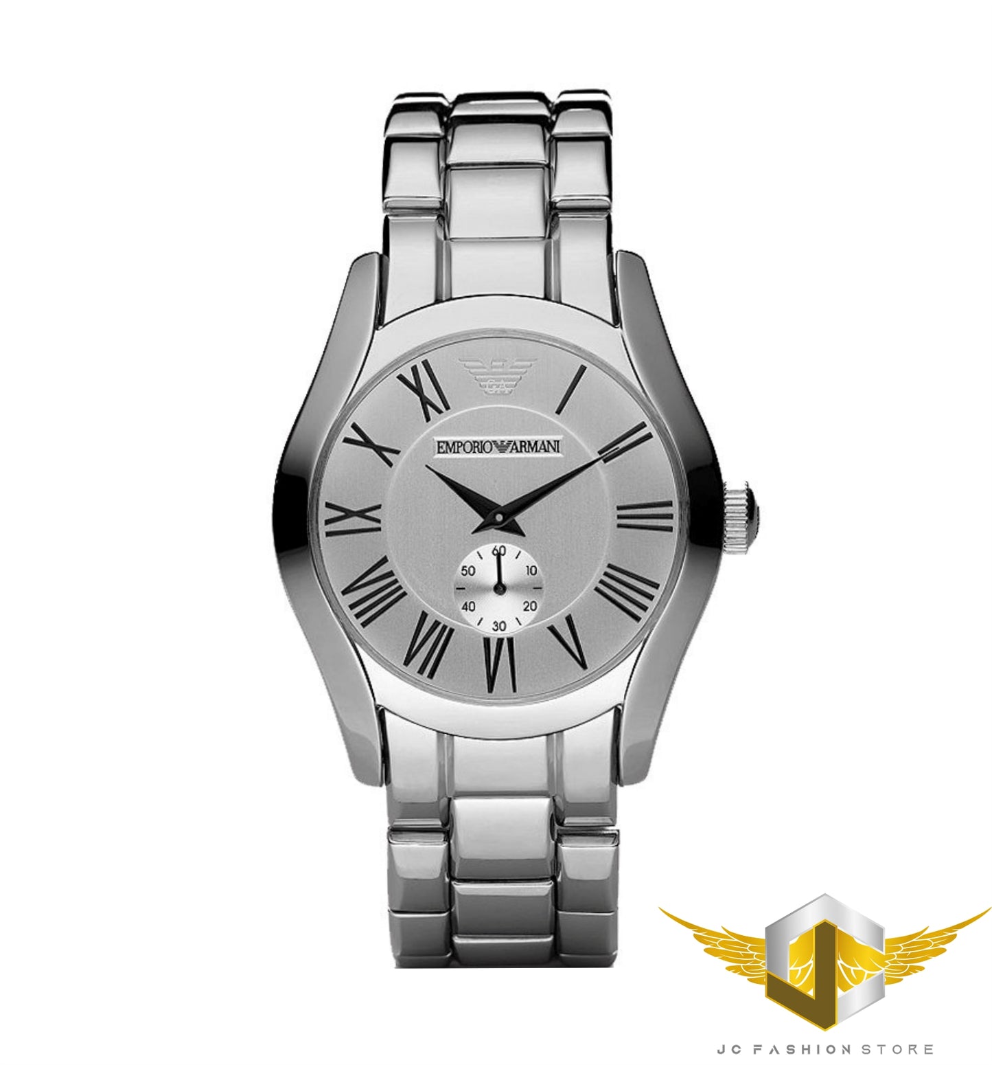 EMPORIO ARMANI MEN'S LUXURY SILVER SECOND DIAL WATCH AR0647