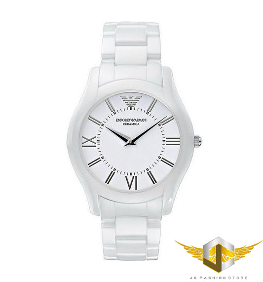 EMPORIO ARMANI MEN'S SLIM EDITION WHITE CERAMIC WATCH AR1442