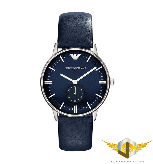 EMPORIO ARMANI MEN'S NAVY CLASSIC SLIM SECOND DIAL WATCH AR1647