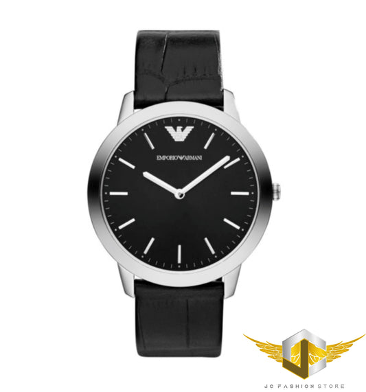 EMPORIO ARMANI MEN'S ULTRA SLIM LUXURY BLACK WATCH AR1741