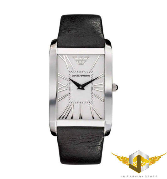 EMPORIO ARMANI MEN'S LEATHER WATCH AR2030