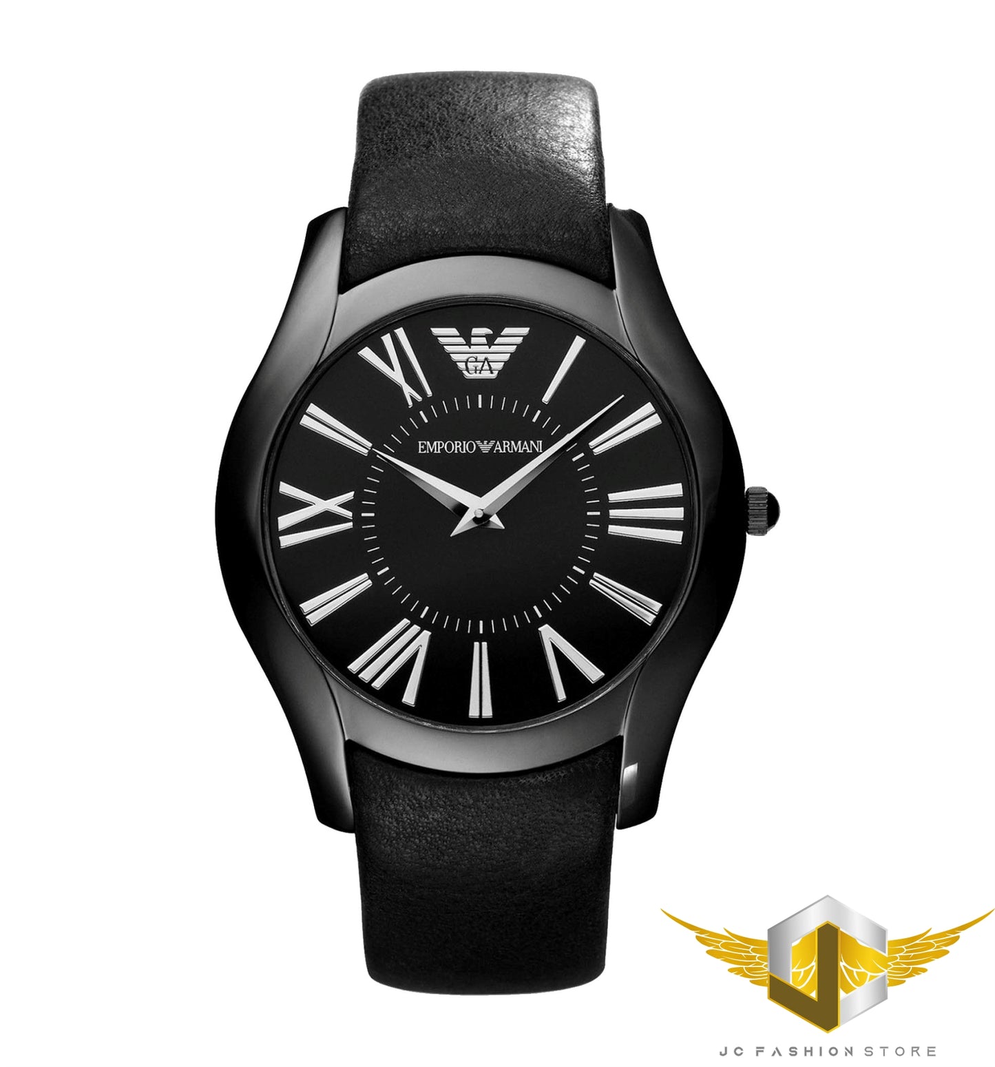 EMPORIO ARMANI MEN'S BLACK ULTRA SLIM BLACK COLLECTION WATCH AR2059