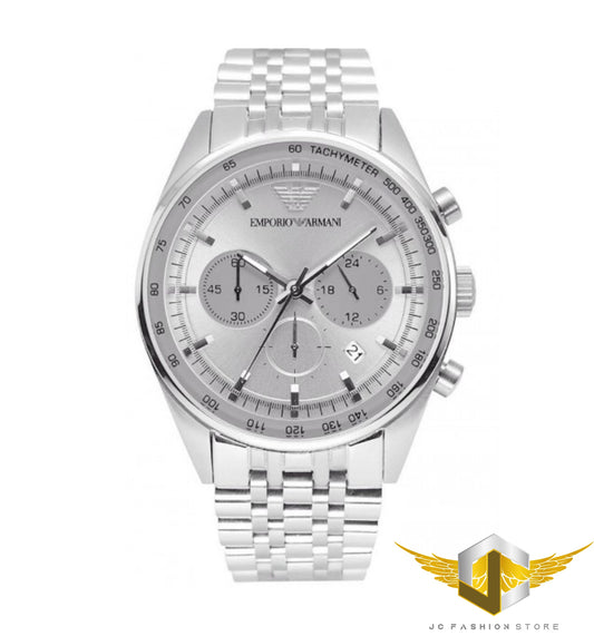 EMPORIO ARMANI MEN'S LUXURY GREY DIAL CHRONOGRAPH WATCH AR5997