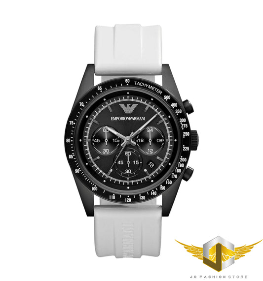 EMPORIO ARMANI MEN'S TACHYMETER RUBBER CHRONOGRAPH WATCH AR6112