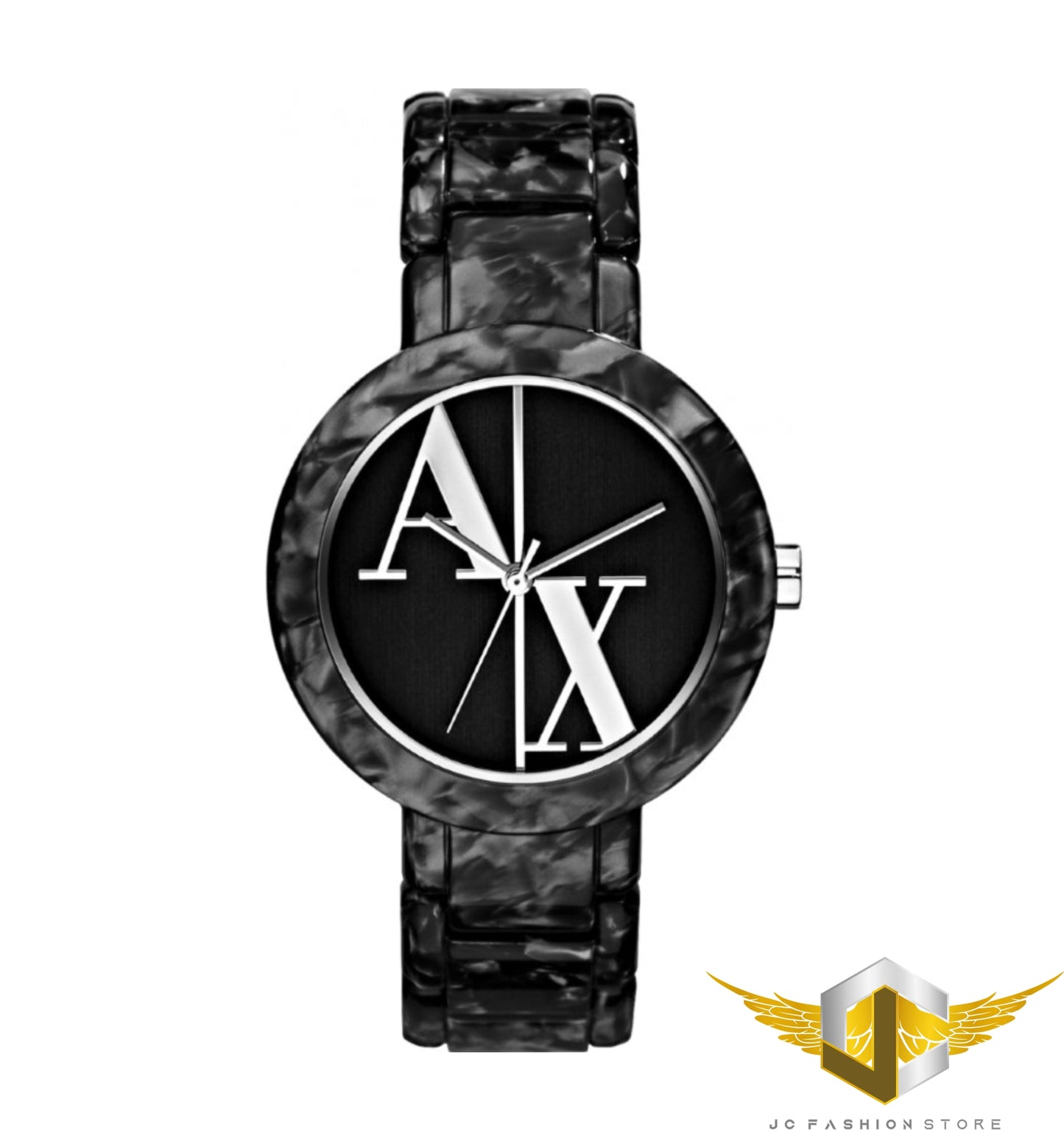 ARMANI EXCHANGE LADIE'S BLACK MULTI AX LOGO DIAL WATCH AX3130