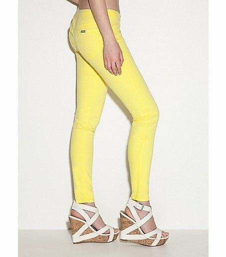 G BY GUESS LADIE'S NEON PULL-ON SUPER SKINNY JEANS Sz. L