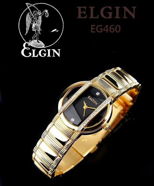 ELGIN LUXURY LADIE'S TOP STYLE ELEGANT CRYSTALS WATCH EG460